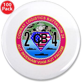24CLB - M01 - 01 - 24th Combat Logistics Battalion - 3.5" Button (100 pack)
