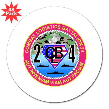 24CLB - M01 - 01 - 24th Combat Logistics Battalion - 3" Lapel Sticker (48 pk)