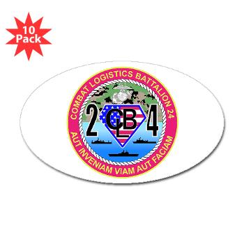 24CLB - M01 - 01 - 24th Combat Logistics Battalion - Sticker (Oval 10 pk)