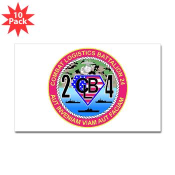 24CLB - M01 - 01 - 24th Combat Logistics Battalion - Sticker (Rectangle 10 pk)