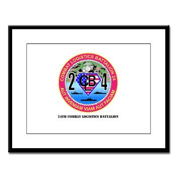 24CLB - M01 - 02 - 24th Combat Logistics Battalion with Text - Large Framed Print - Click Image to Close