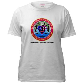 24CLB - A01 - 04 - 24th Combat Logistics Battalion with Text - Women's T-Shirt