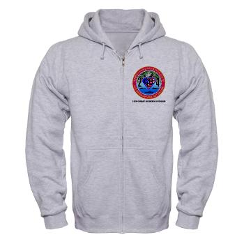 24CLB - A01 - 03 - 24th Combat Logistics Battalion with Text - Zip Hoodie