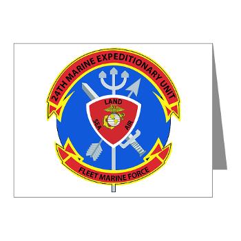 24MEU - M01 - 02 - 24th Marine Expeditionary Unit - Note Cards (Pk of 20) - Click Image to Close