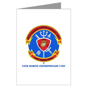 24MEU - M01 - 02 - 24th Marine Expeditionary Unit with Text - Greeting Cards (Pk of 10) - Click Image to Close