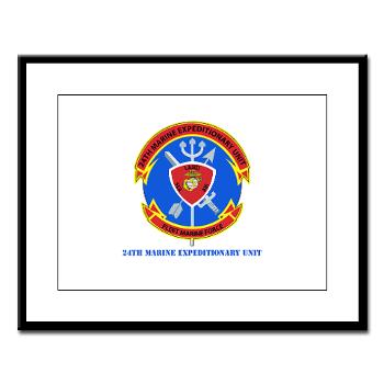 24MEU - M01 - 02 - 24th Marine Expeditionary Unit with Text - Large Framed Print