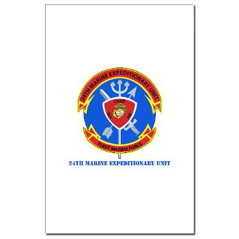 24MEU - M01 - 02 - 24th Marine Expeditionary Unit with Text - Mini Poster Print