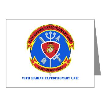 24MEU - M01 - 02 - 24th Marine Expeditionary Unit with Text - Note Cards (Pk of 20) - Click Image to Close