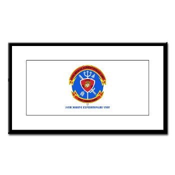 24MEU - M01 - 02 - 24th Marine Expeditionary Unit with Text - Small Framed Print