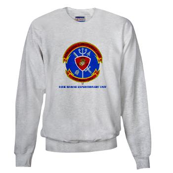 24MEU - A01 - 03 - 24th Marine Expeditionary Unit with Text - Sweatshirt