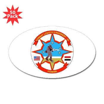 25CLR - M01 - 01 - 25th Combat Logistics Regiment - Sticker (Oval 50 pk) - Click Image to Close