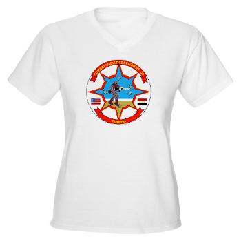 25CLR - A01 - 04 - 25th Combat Logistics Regiment - Women's V -Neck T-Shirt