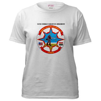 25CLR - A01 - 04 - 25th Combat Logistics Regiment with Text - Women's T-Shirt - Click Image to Close