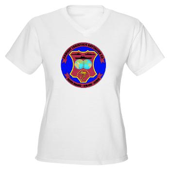 26CLB - A01 - 04 - 26th Combat Logistics Battalion - Women's V -Neck T-Shirt