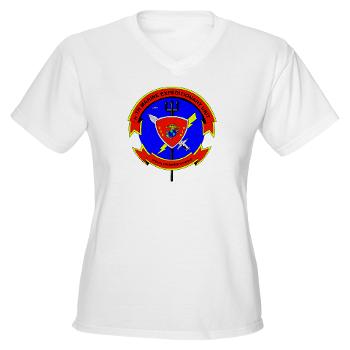 26MEU - A01 - 04 - 26th Marine Expeditionary Unit - Women's V -Neck T-Shirt