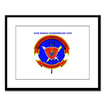 26MEU - M01 - 02 - 26th Marine Expeditionary Unit with Text - Large Framed Print