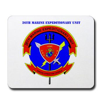26MEU - M01 - 03 - 26th Marine Expeditionary Unit with Text - Mousepad