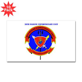 26MEU - M01 - 01 - 26th Marine Expeditionary Unit with Text - Sticker (Rectangle 10 pk)