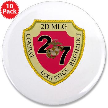 27CLR - M01 - 01 - 27th Combat Logistics Regiment - 3.5" Button (10 pack)
