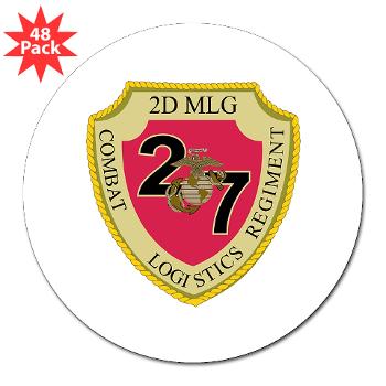 27CLR - M01 - 01 - 27th Combat Logistics Regiment - 3" Lapel Sticker (48 pk) - Click Image to Close