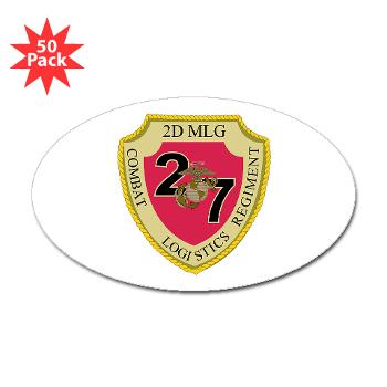 27CLR - M01 - 01 - 27th Combat Logistics Regiment - Sticker (Oval 50 pk)