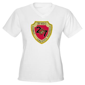 27CLR - A01 - 04 - 27th Combat Logistics Regiment - Women's V-Neck T-Shirt - Click Image to Close