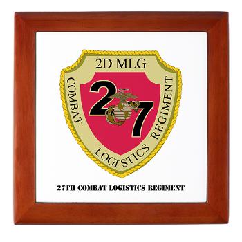 27CLR - M01 - 03 - 27th Combat Logistics Regiment with Text - Keepsake Box