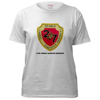 27CLR - A01 - 04 - 27th Combat Logistics Regiment with Text - Women's T-Shirt