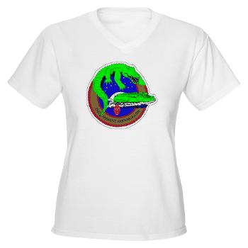 2AAB - A01 - 04 - 2nd Assault Amphibian Battalion - Women's V-Neck T-Shirt