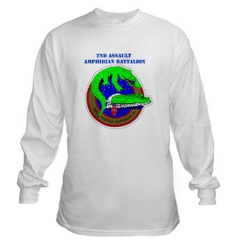 2AAB - A01 - 03 - 2nd Assault Amphibian Battalion with Text Long Sleeve T-Shirt - Click Image to Close