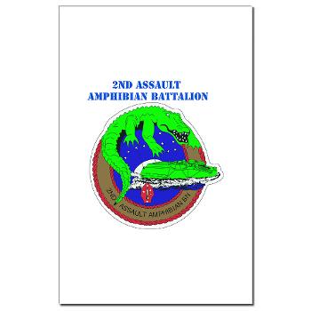 2AAB - M01 - 02 - 2nd Assault Amphibian Battalion with Text Mini Poster Print