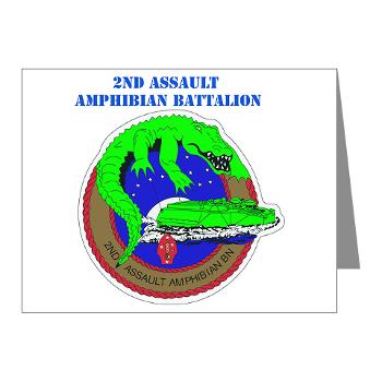 2AAB - M01 - 02 - 2nd Assault Amphibian Battalion with Text Note Cards (Pk of 20)