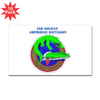 2AAB - M01 - 01 - 2nd Assault Amphibian Battalion with Text Sticker (Rectangle 10 pk) - Click Image to Close