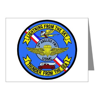 2ANGLC - A01 - 01 - USMC - 2nd Air Naval Gunfire Liaison Company - Note Cards (Pk of 20) - Click Image to Close