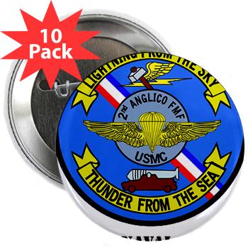 2ANGLC - A01 - 01 - USMC - 2nd Air Naval Gunfire Liaison Company with Text - 2.25" Button (10 pack)