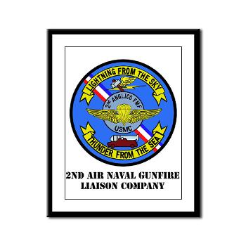 2ANGLC - A01 - 01 - USMC - 2nd Air Naval Gunfire Liaison Company with Text - Framed Panel Print