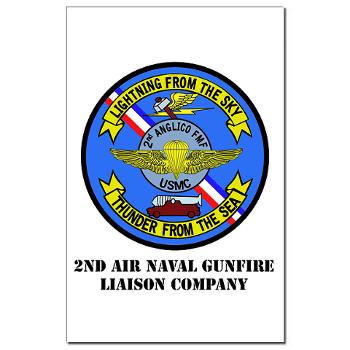 2ANGLC - A01 - 01 - USMC - 2nd Air Naval Gunfire Liaison Company with Text - Mini Poster Print