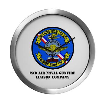 2ANGLC - A01 - 01 - USMC - 2nd Air Naval Gunfire Liaison Company with Text - Modern Wall Clock