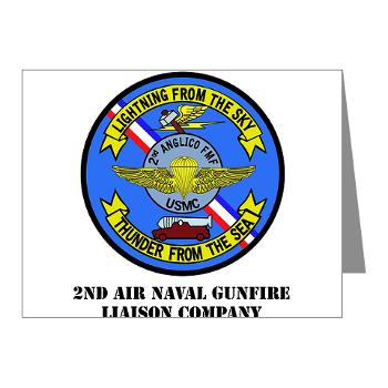 2ANGLC - A01 - 01 - USMC - 2nd Air Naval Gunfire Liaison Company with Text - Note Cards (Pk of 20)