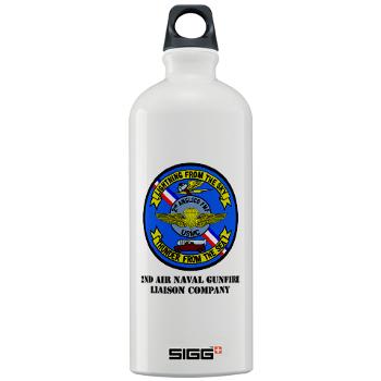 2ANGLC - A01 - 01 - USMC - 2nd Air Naval Gunfire Liaison Company with Text - Sigg Water Bottle 1.0L