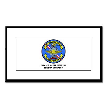 2ANGLC - A01 - 01 - USMC - 2nd Air Naval Gunfire Liaison Company with Text - Small Framed Print - Click Image to Close