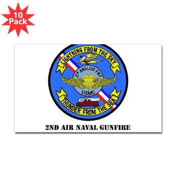 2ANGLC - A01 - 01 - USMC - 2nd Air Naval Gunfire Liaison Company with Text - Sticker (Rectangle 10 pk)