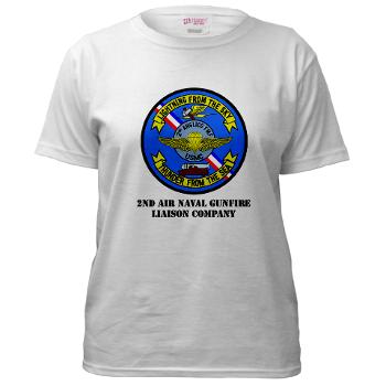 2ANGLC - A01 - 01 - USMC - 2nd Air Naval Gunfire Liaison Company with Text - Women's T-Shirt - Click Image to Close