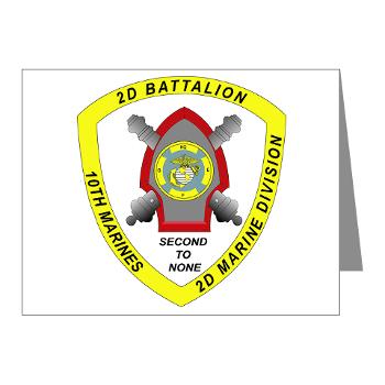 2B10M - M01 - 02 - 2nd Battalion 10th Marines - Note Cards (Pk of 20)