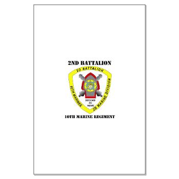 2B10M - M01 - 02 - 2nd Battalion 10th Marines with Text - Large Poster