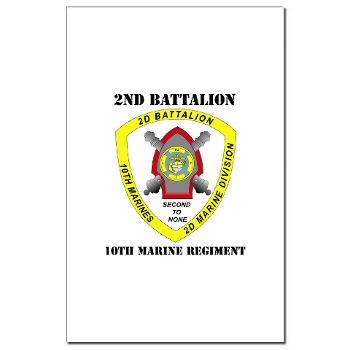 2B10M - M01 - 02 - 2nd Battalion 10th Marines with Text - Mini Poster Print