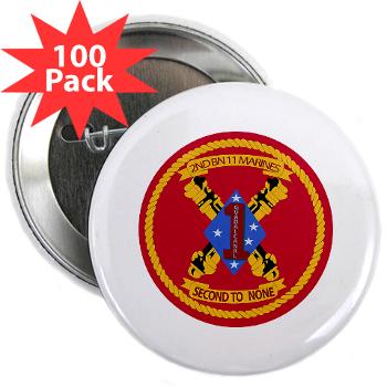 2B11M - M01 - 01 - 2nd Battalion 11th Marines - 2.25" Button (100 pack)