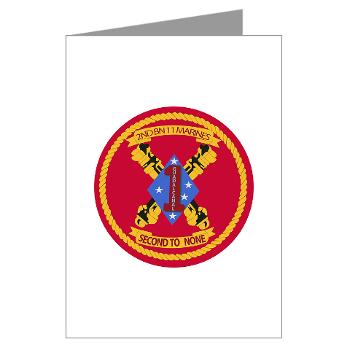 2B11M - M01 - 02 - 2nd Battalion 11th Marines - Greeting Cards (Pk of 10) - Click Image to Close