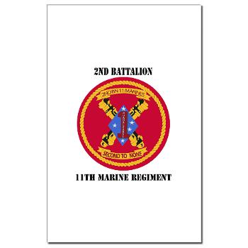 2B11M - M01 - 02 - 2nd Battalion 11th with Text - Mini Poster Print