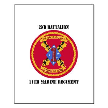 2B11M - M01 - 02 - 2nd Battalion 11th with Text - Small Poster